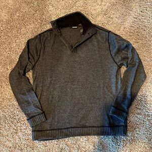 Barely worn dark gray Claiborne half zip sweater size medium
